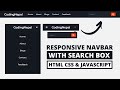 Responsive Navbar with Search Box in HTML CSS & JavaScript | CodingNepal