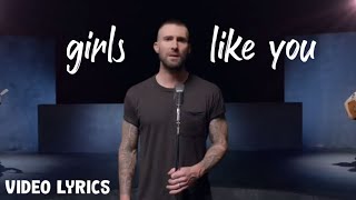 Maroon 5 - Girls Like You (video Lyrics) ft.Cardi B