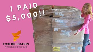 WHAT'S IN MY $5,000 LIQUIDATION CLOTHING PALLET? | Fox Liquidation review + unboxing
