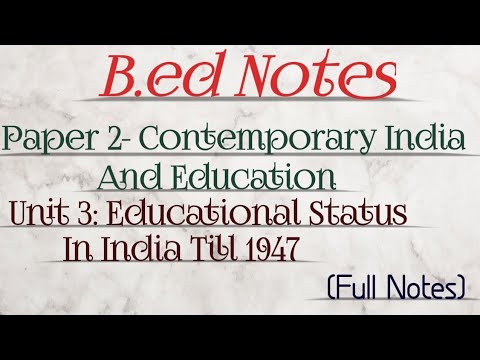 B.ed Notes||paper 2||Contemporary India & Education ||Unit 3 ...