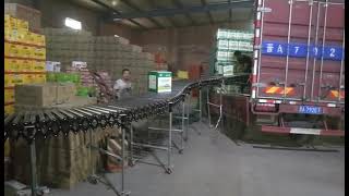 Expandable Telescopic Flexible Roller Conveyor for Truck Loading and Unloading