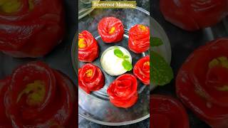 Beetroot Veg Momos Recipe || #shortsfeed #youtubeshorts #shorts #beetroot #momos #beetrootrecipe #yt