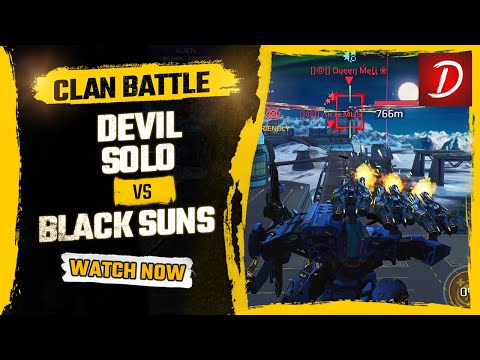 Equipo completo del clan Devil Solo vs Black Suns: War Robots WR