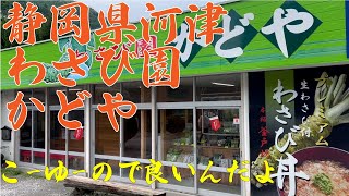 静岡県河津 [わさび園かどや] わさび丼 ざるそば 生わさび シンプルな料理 調子に乗ると咽ます