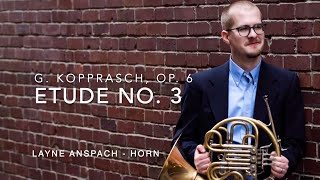 G. Kopprasch: Etude No. 3, Etudes for Low Horn, Op. 6