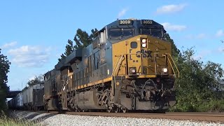 CSX ES44AH 3059 Leads Manifest Q581-11 on 10/11/21