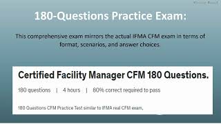 CFM IFMA Certified Facility Manager Practice Exam