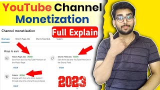 Channel Monetization Full Explain | Youtube Monetization 2023