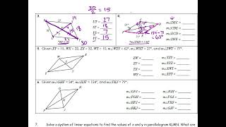 Integrated 2 Notes - 7.2A Properties of Parallelograms