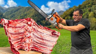 Azerbaijan’s Biggest Beef Ribs 🍖🔥  – You Won’t Believe How They’re Cooked!