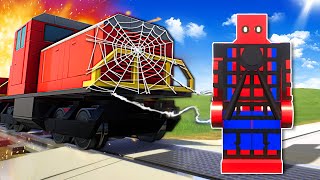 Can SPIDER MAN Stop a Lego Train?! - Brick Rigs Gameplay