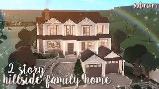 2 story hilldside family home (exterior) ♡ | bloxburg speedbuild | luminto