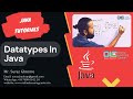 Java Tutorial | Datatypes In Java | Java Variables | OnlineLearningCenter