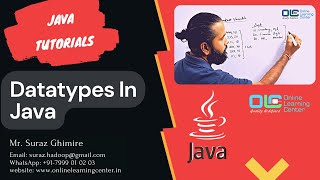 Java Tutorial | Datatypes In Java | Java Variables | OnlineLearningCenter