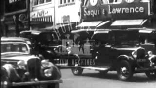 Piccadilly Circus and Shaftesbury Avenue, 1930's.  Archive film 92949