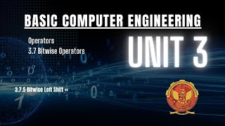 3.7.5 Bitwise Left Shift | Operator | Unit 3 | BT-205 | C Programming | BASIC COMPUTER ENGINEERING