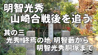 明智光秀 山崎合戦後を追う 其の三 光秀 終焉の地 明智藪から明智光秀胴塚まで