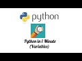 Python in 1 Minute -  Variables