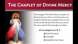 Pray Chaplet of Divine Mercy, 1/10/25