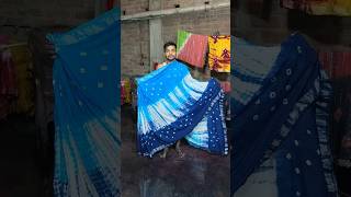 550+shipping 6203895264 linen cotton tie dye indigo print saree #tiedye #linencotton #shortvideo