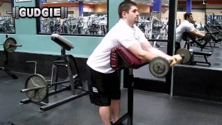 Barbell standing preacher curl