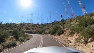 Drive through South Mountain Park, Phoenix, Arizona. 4K