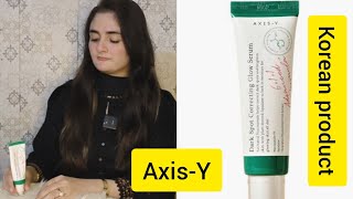 Axis y dark spots correcting glow serum review by moqadas Haider