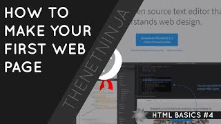 Html Tutorial For Beginners 04 - Your First Web Page