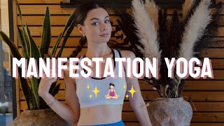 MANIFESTATION YOGA 🧘🏻‍♀️ Visualization \u0026 Affirmations To Attract Your Desires (Beginner Friendly)