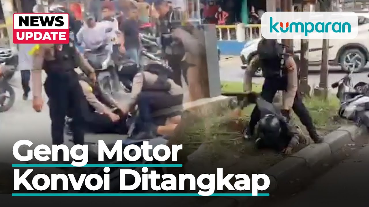 Polisi Tangkap Geng Motor Bawa Senjata Tajam Di Medan Saat Konvoi - YouTube