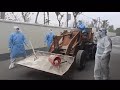 上海环境消杀：撒石灰 disinfection of environmental surfaces in shanghai community using cao