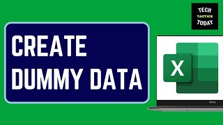 How to Create Random Dummy Data in Excel