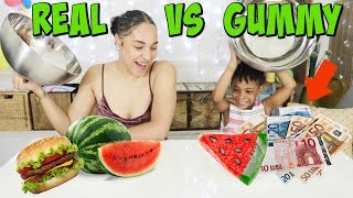 REAL FOOD VS GUMMY FOOD ,Vraie nouriture ,bonbons ou choses