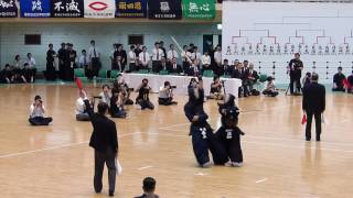 2016 全日本学生剣道選手権 準々決勝 中大 三上 vs 国際武道大 岩切（決まり手のみ）