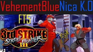 Street Fighter III: Third Strike - VehementBlue [Q] vs Nica K.O [Ken] (Fightcade FT5)