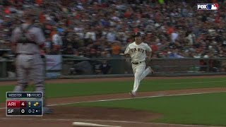 ARI@SF: Pagan plates Aoki with a sac fly to left