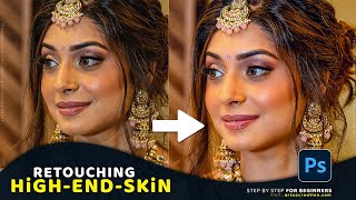 Photoshop Tutorial: High End Skin Retouching in Photoshop । Wedding Photo Retouching Photoshop