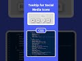 Tooltip Hover Transition Effect for Social Media Icons - HTML CSS Tutorial #shorts #css