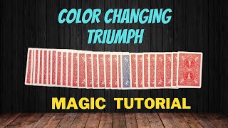 Color Changing Triumph - Magic Card Trick Tutorial