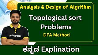 Topological Sorting - DFA Method | Analysis and Design of Algorithm | all universities