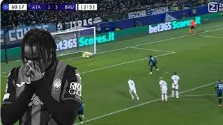 Ademola Lookman Penalty Miss which made his Coach Mad | Atalanta Vs Club Brugge