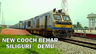 New Cooch Behar - Siliguri DEMU via. Mathabhanga, Changrabandha, New Mal | 1600 hp LHB DEMU Train