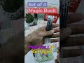 (Set of 4) Sank Magic Book + Magic Pen Practice Copybook for Montessori Kids Handwriting Calligraphy