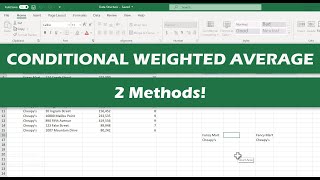 Conditional Weighted Average