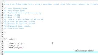 079  79   strftime Function in C Programming Language Video Tutorial