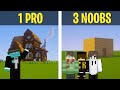 BUILD BATTLE 1 PRO VS 3 NOOBS!!