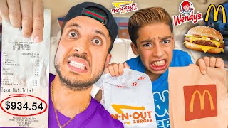 LETTING The Person in FRONT of us DECIDE what we EAT for 24 hours!! | The Royalt