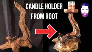 Making Candle Holder from Root , Incense Burner, bukhoor, വേരിൽ നിന്നും കാൻഡിൽ ഹോൾഡർ ഉണ്ടാക്കാം