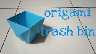 How to Make origami Trash Bin | very easy way