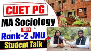 Rank 2 JNU CUET PG MA Sociology Student Talk with Preparation Strategy Important Books JNU Vs BHU